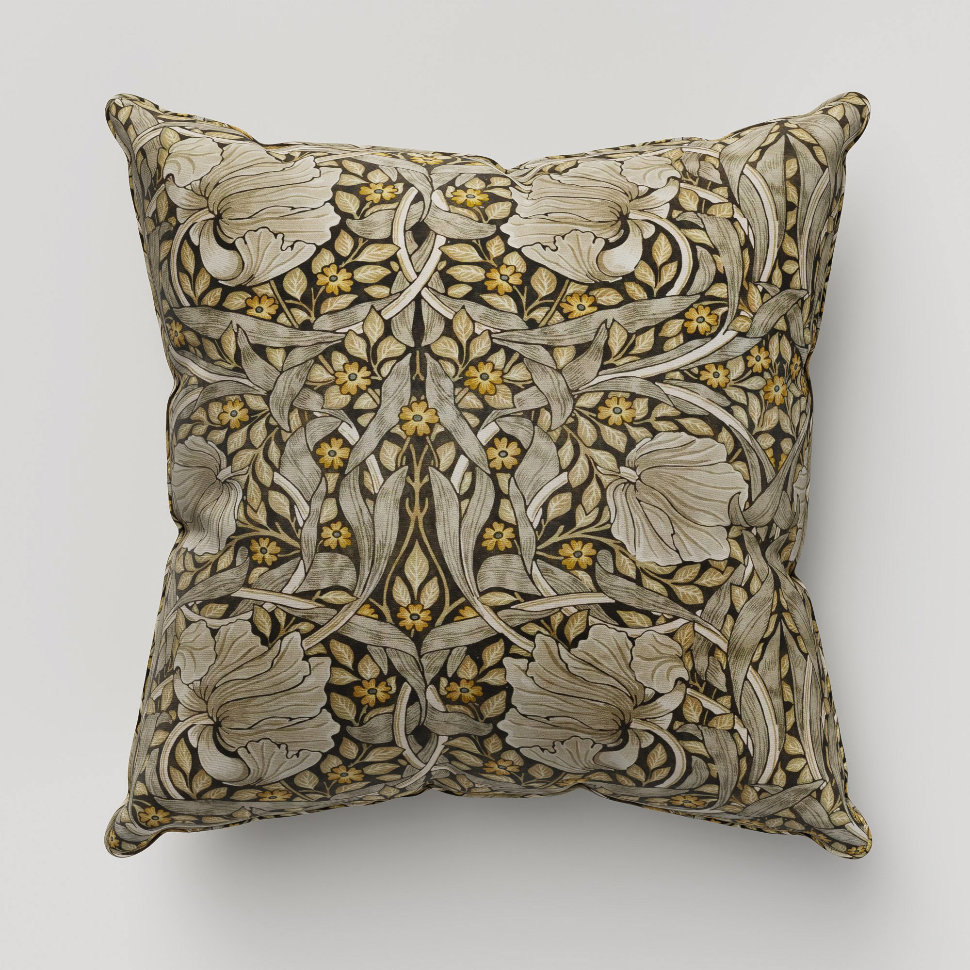 William Morris At Home Pimpernel Velvet Flint Cushion - Image 2
