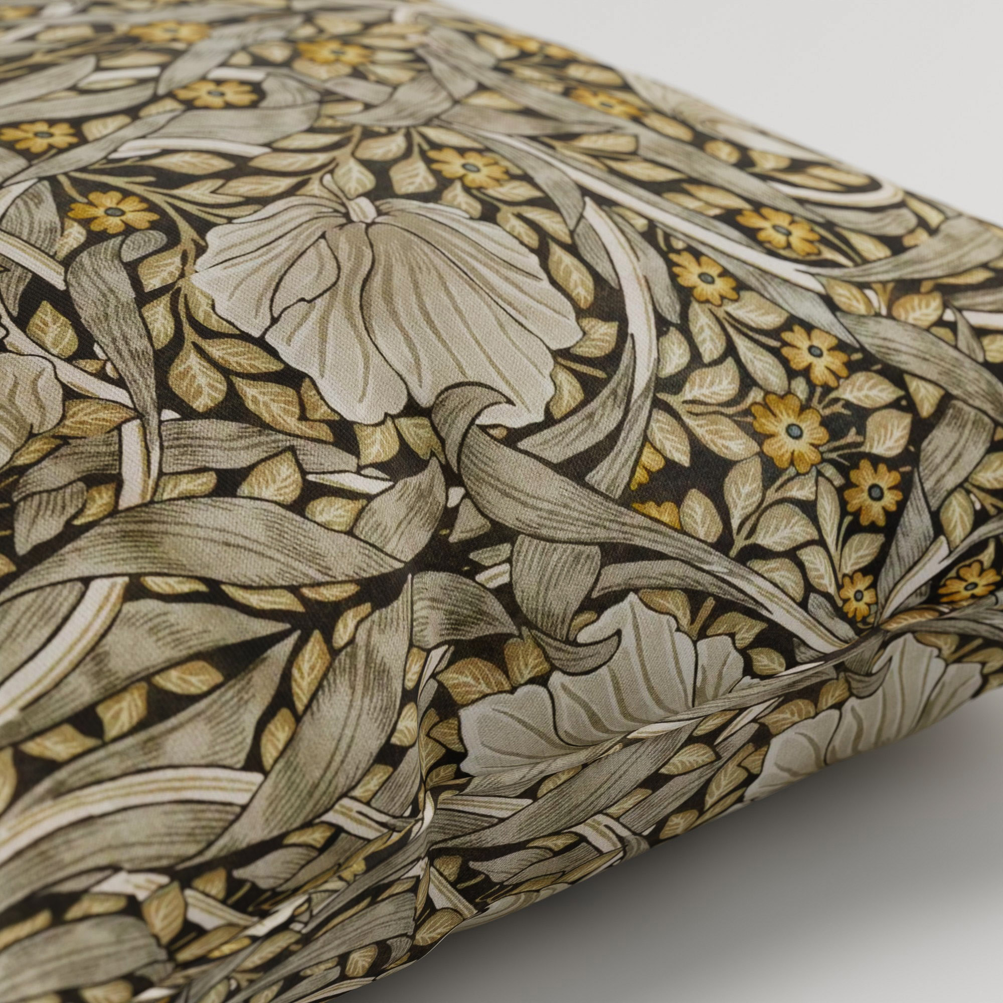 William Morris At Home Pimpernel Velvet Flint Cushion - Image 3