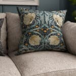 William Morris At Home Pimpernel Velvet Indigo Cushion