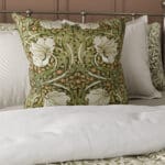 William Morris At Home Pimpernel Velvet Nettle Cushion
