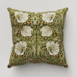 William Morris At Home Pimpernel Velvet Nettle Cushion