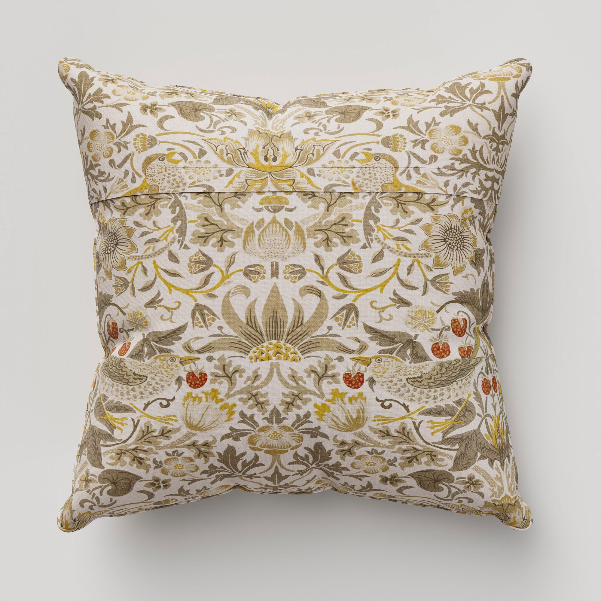 William Morris At Home Strawberry Thief Ochre Cushion - Image 5