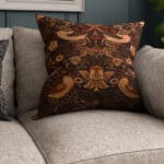 William Morris At Home Strawberry Thief Velvet Acorn Cushion