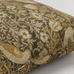 William Morris At Home Strawberry Thief Velvet Flint Cushion