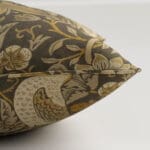 William Morris At Home Strawberry Thief Velvet Flint Cushion