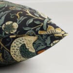William Morris At Home Strawberry Thief Velvet Indigo Cushion
