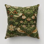 William Morris At Home Strawberry Thief Velvet Nettle Cushion