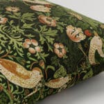 William Morris At Home Strawberry Thief Velvet Nettle Cushion
