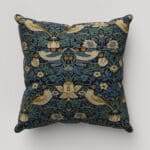 William Morris At Home Strawberry Thief Woad Cushion
