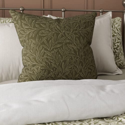 William Morris At Home Willow Woven Sage Cushion