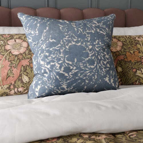 William Morris At Home Compton Silhouette Velvet Indigo Cushion