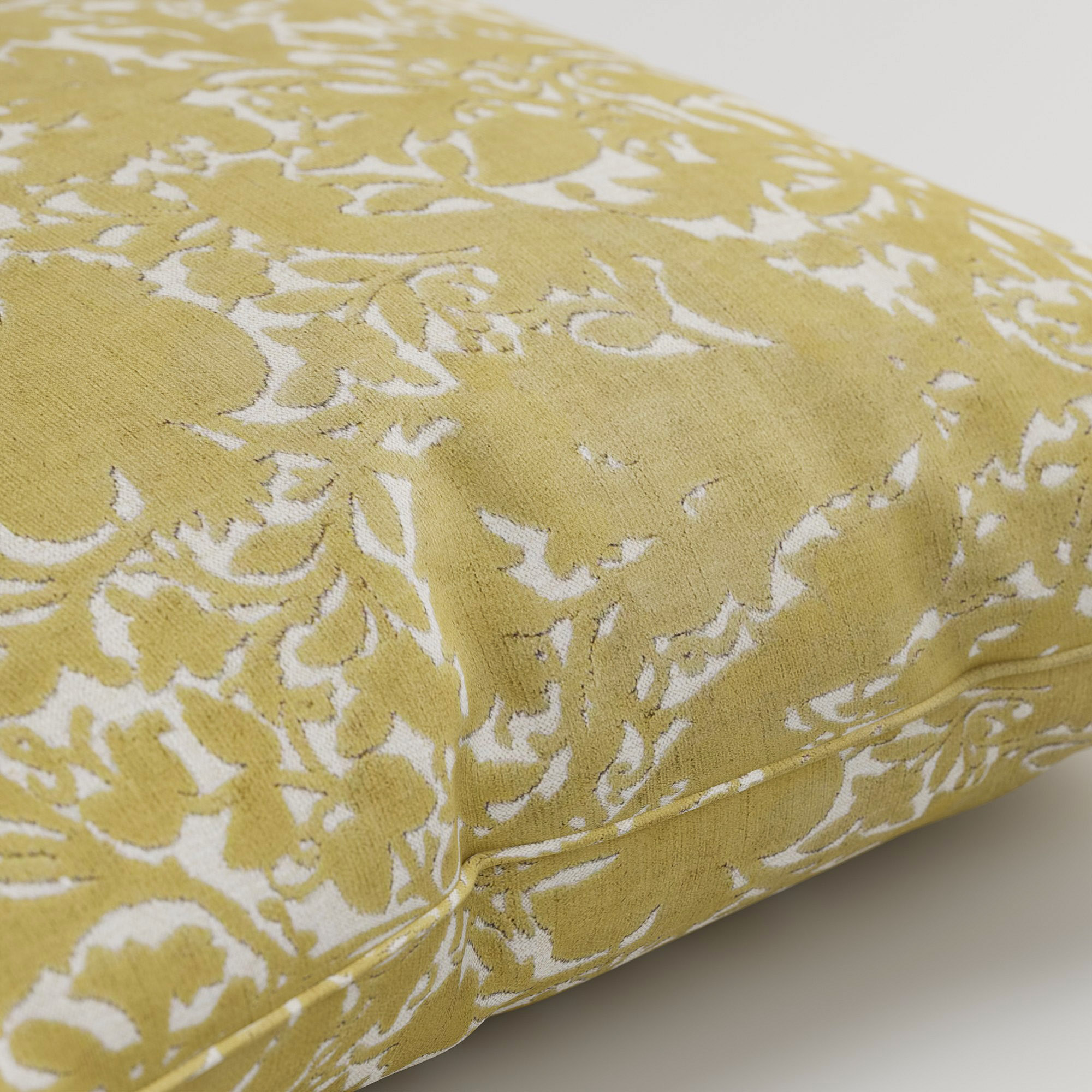 William Morris At Home Compton Silhouette Velvet Barley Cushion - Image 3