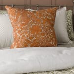 William Morris At Home Compton Silhouette Velvet Terracotta Cushion