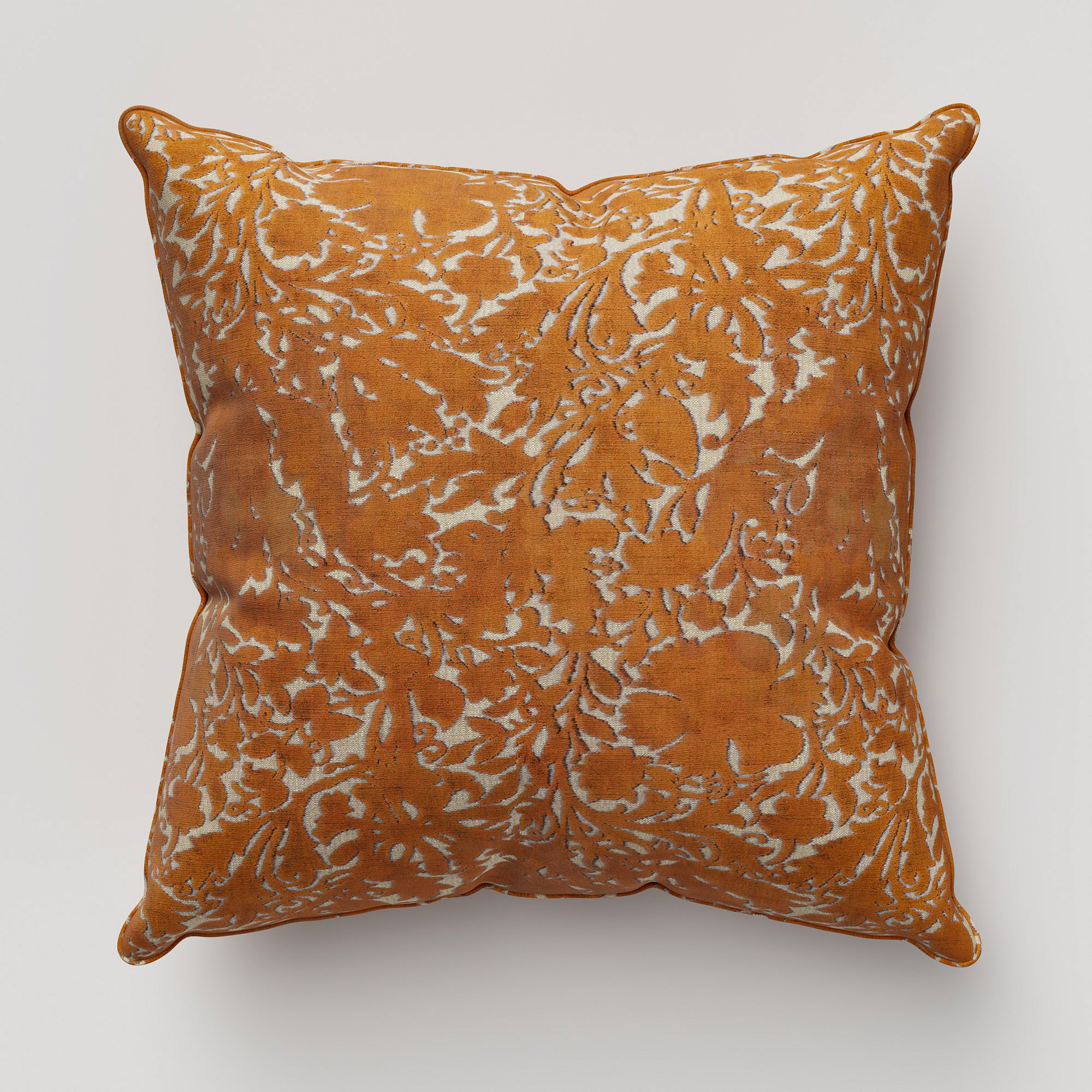 William Morris At Home Compton Silhouette Velvet Terracotta Cushion - Image 2