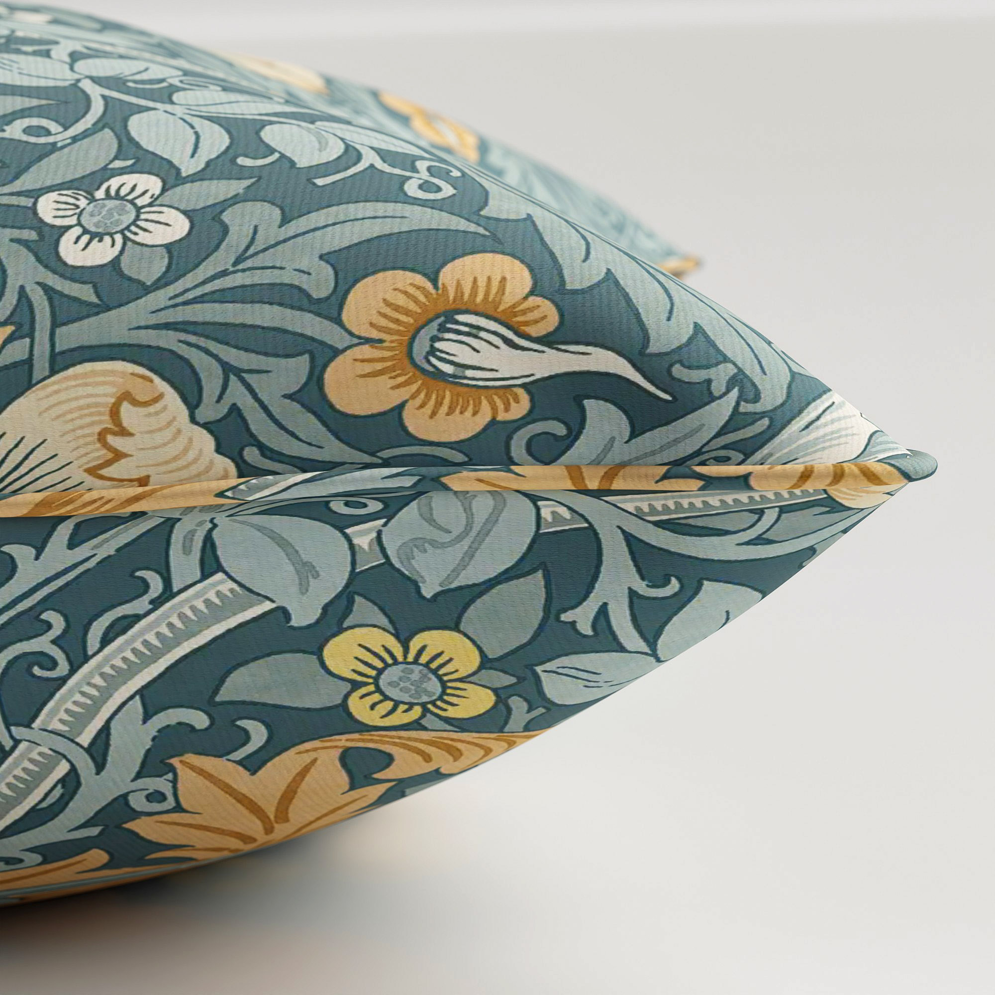William Morris At Home Compton Velvet Bluebird Cushion - Image 4