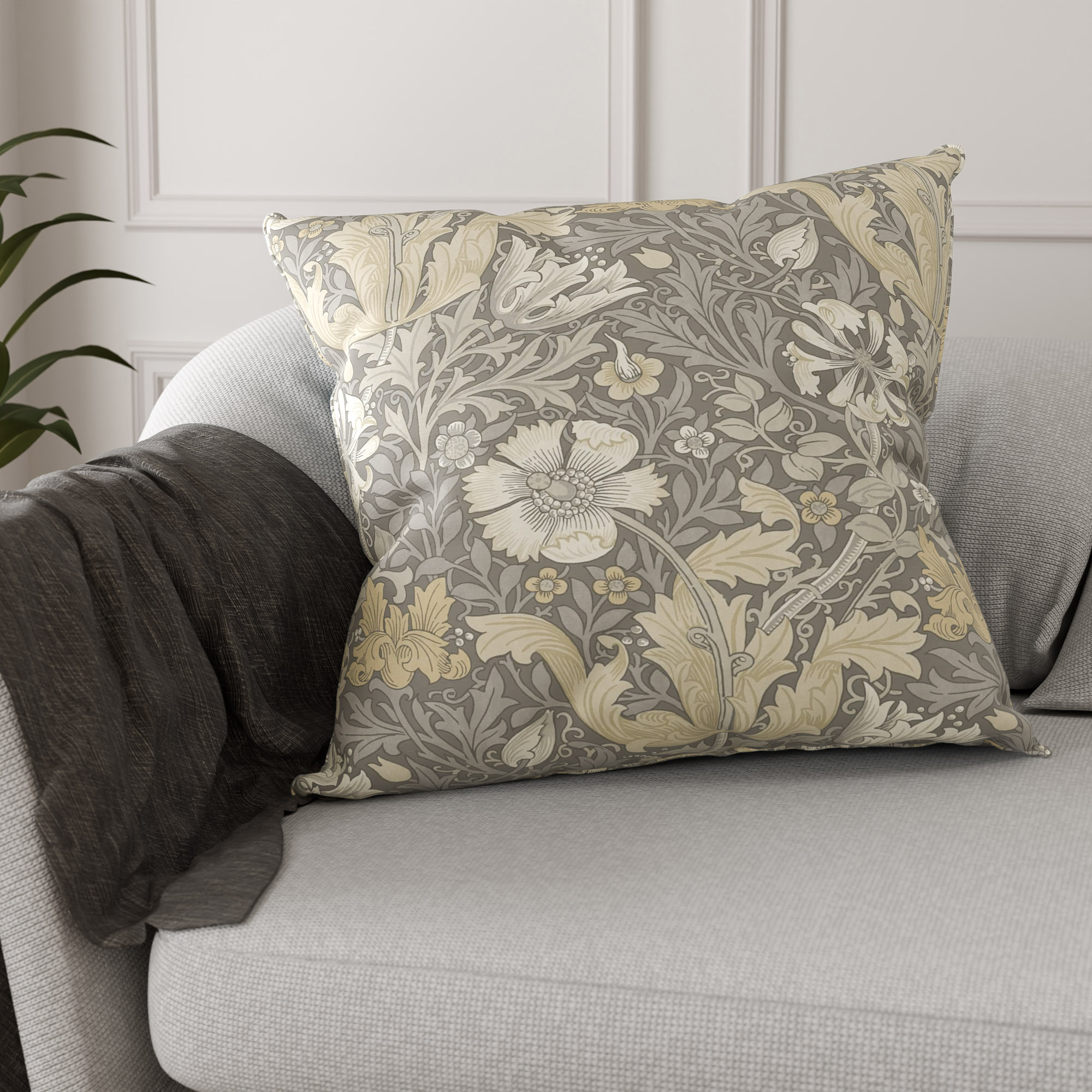William Morris At Home Compton Velvet Cobble Cushion
