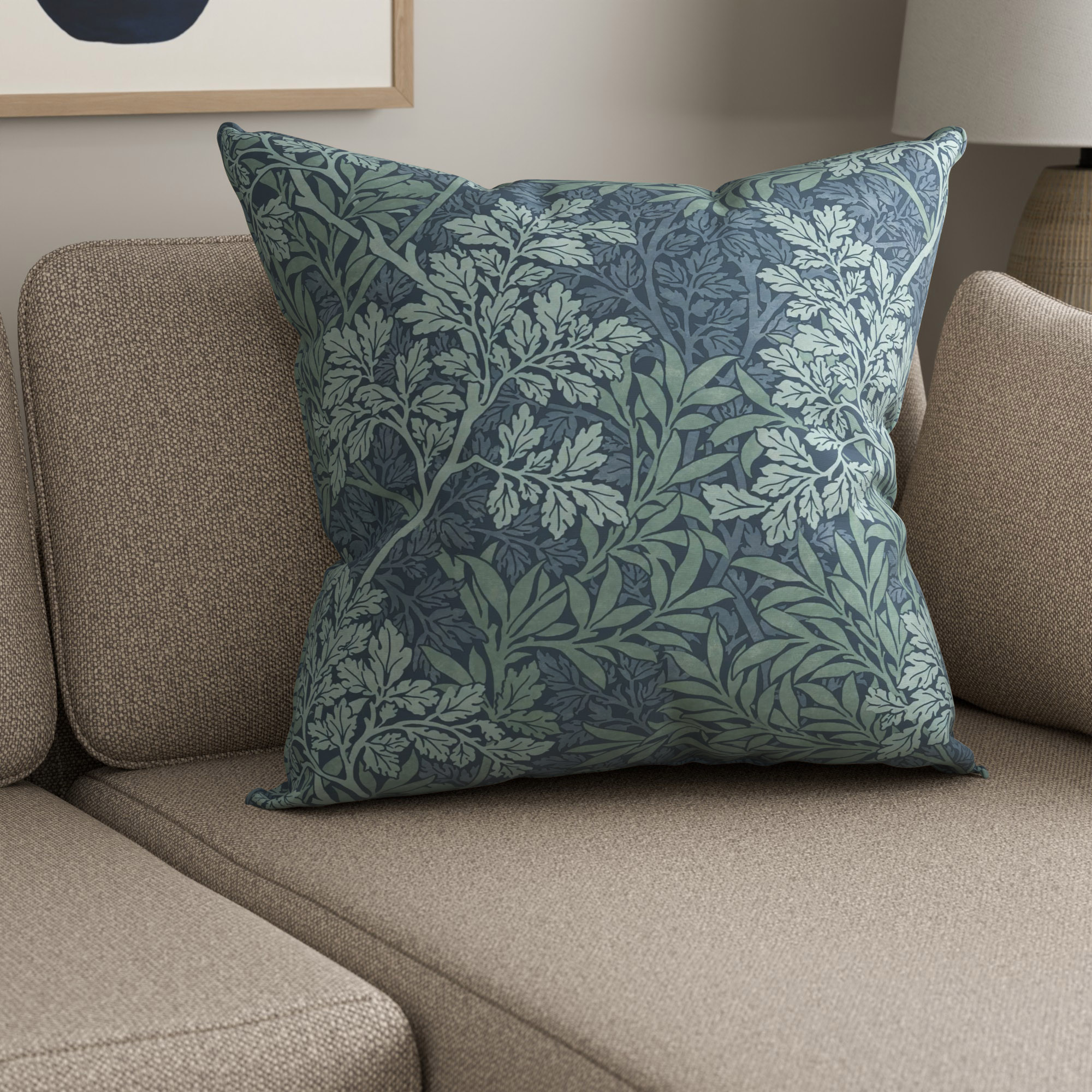 William Morris At Home Foliage Indigo Cushion