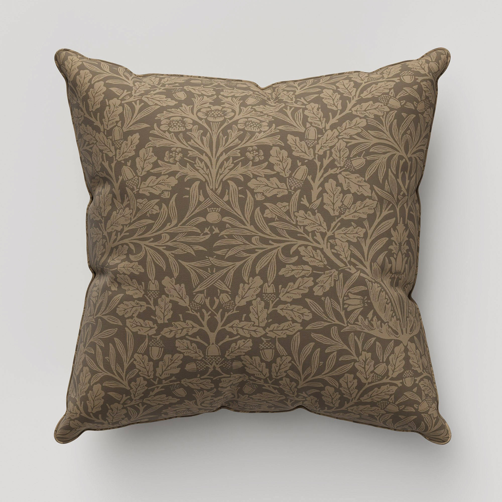 William Morris At Home Acorn Velvet Truffle Cushion - Image 2