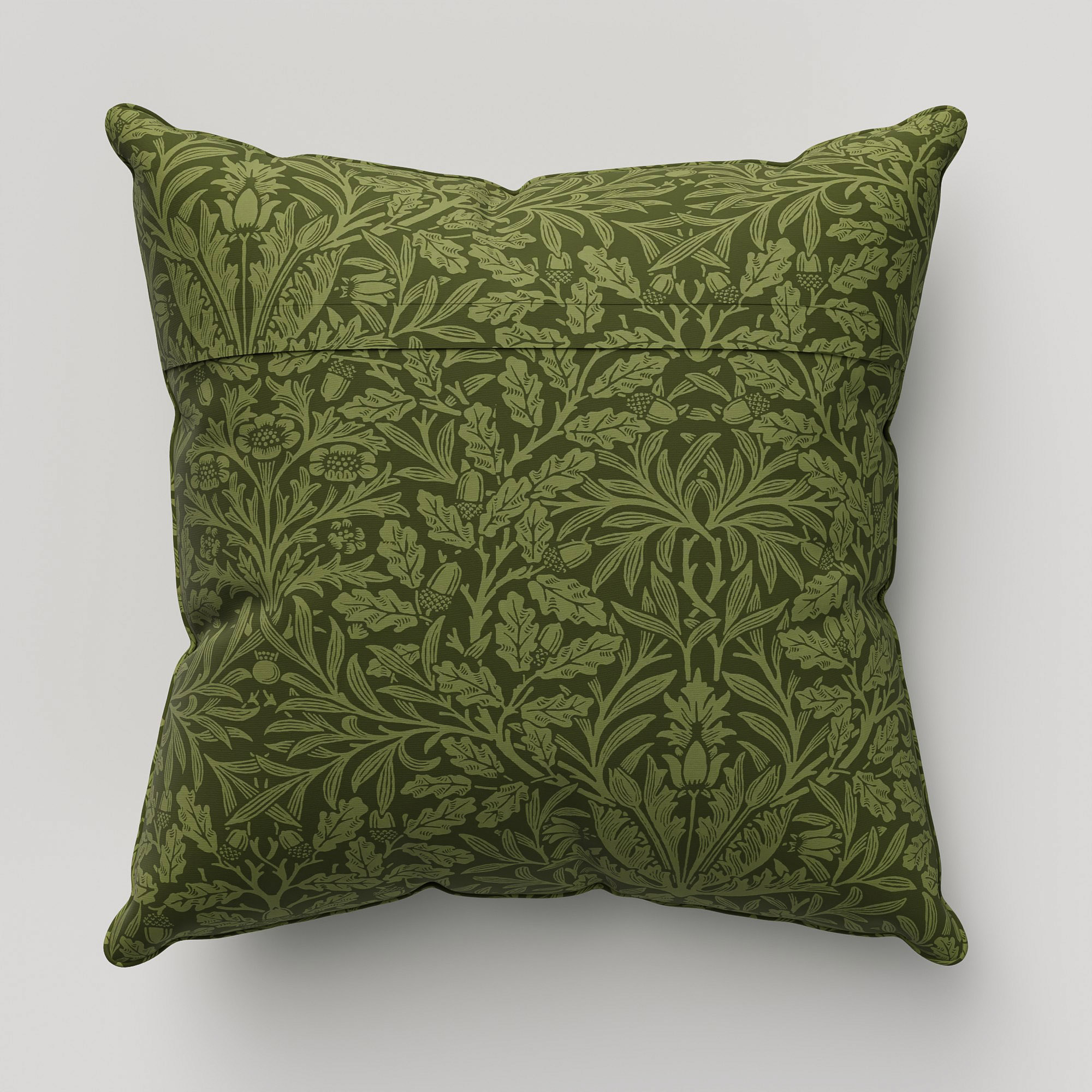 William Morris At Home Acorn Velvet Moss Cushion - Image 5