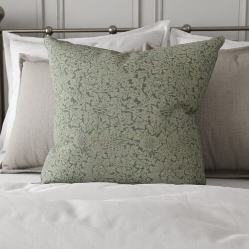 William Morris At Home Bird and Anemone Woven Eucalyptus Cushion