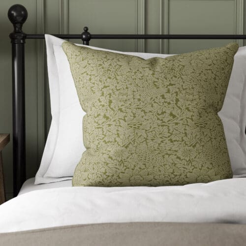 William Morris At Home Bird and Anemone Woven Moss Cushion