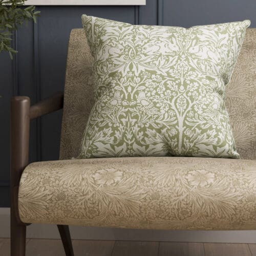 William Morris At Home Brother Rabbit Woven Sage Cushion