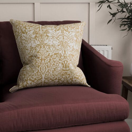 William Morris At Home Brother Rabbit Woven Honey Cushion