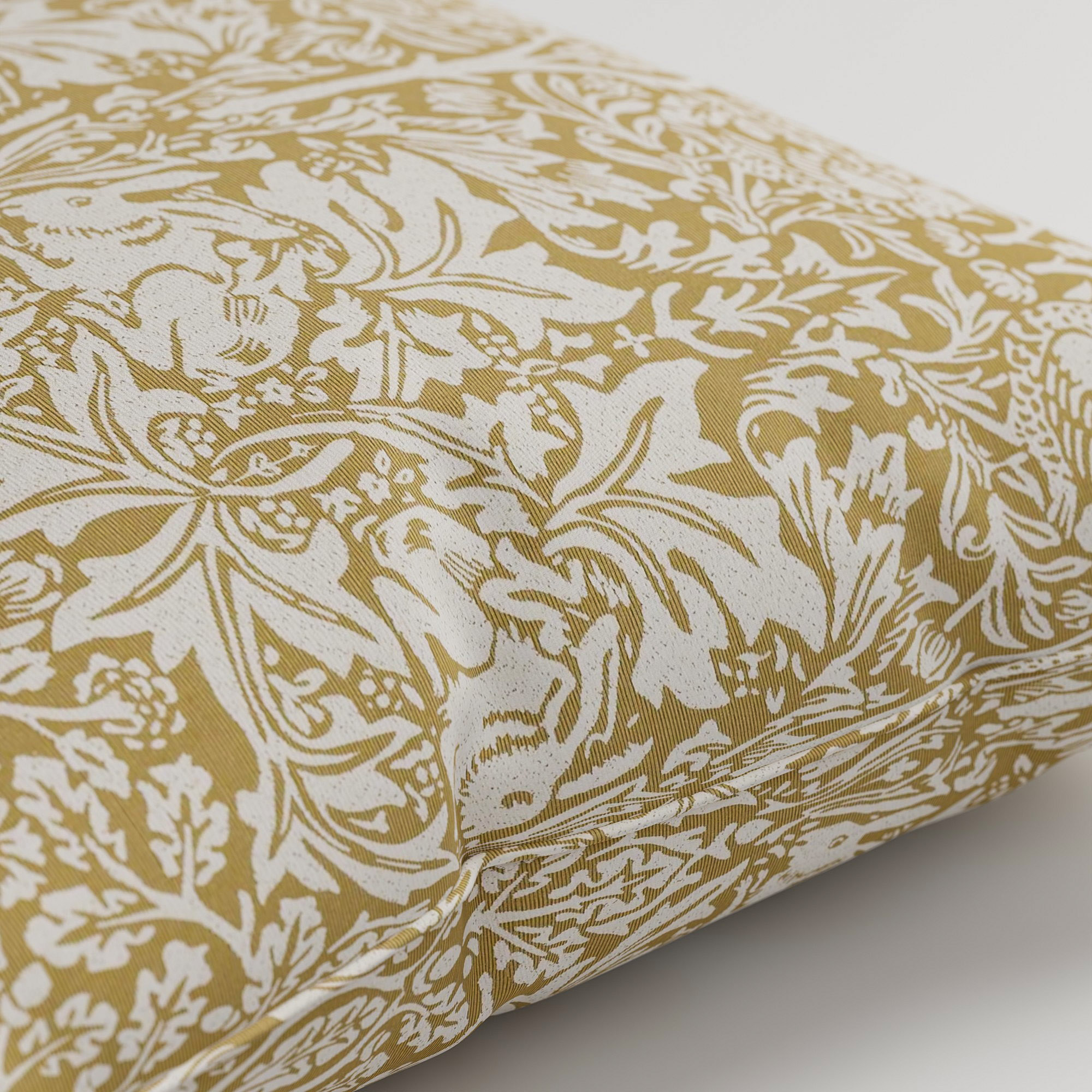 William Morris At Home Brother Rabbit Woven Honey Cushion - Image 3