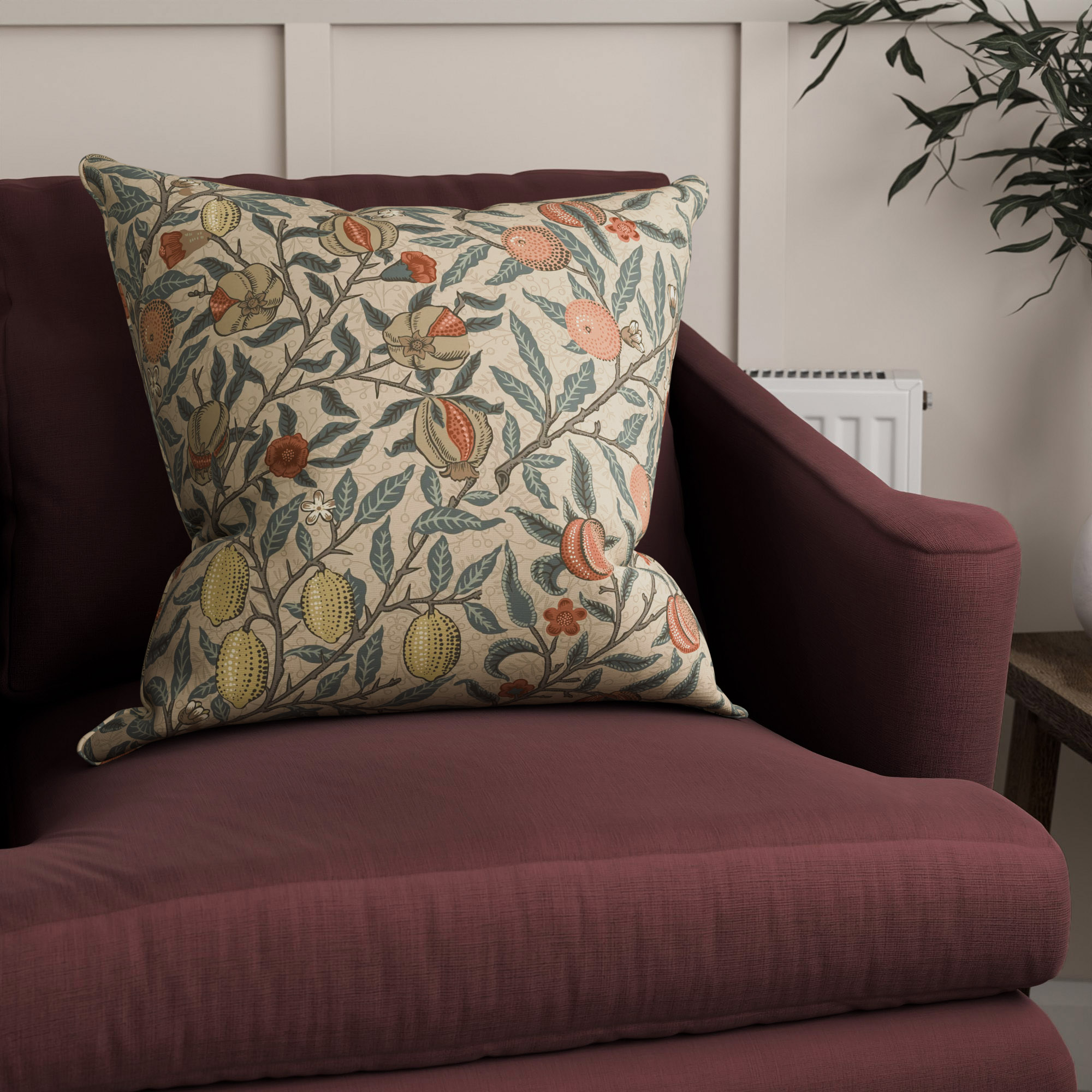 William Morris At Home Fruit Clay Cushion