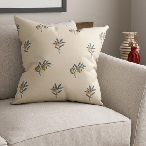 William Morris At Home Fruit Embroidery River Cushion