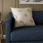 William Morris At Home Fruit Embroidery Moss Cushion