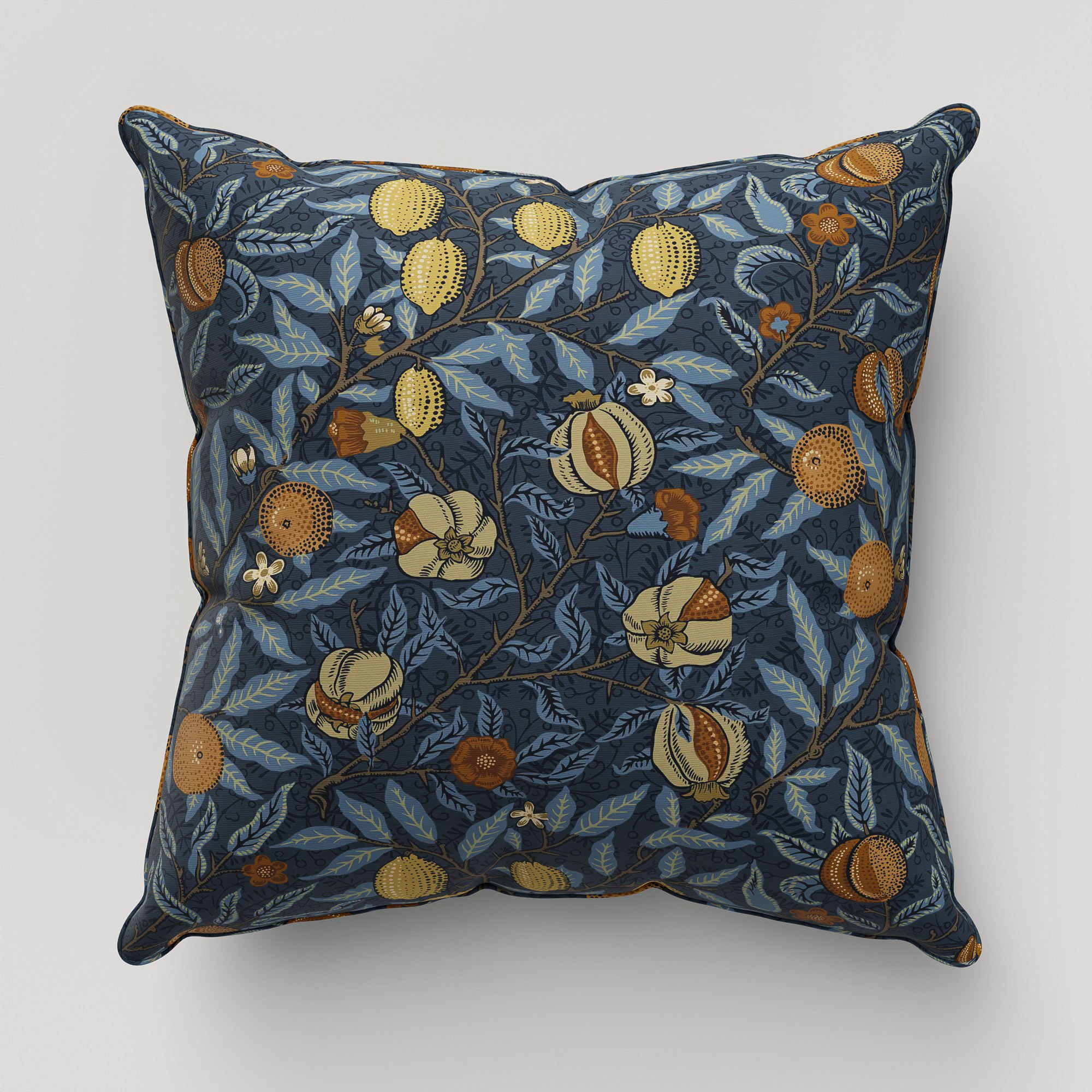 William Morris At Home Fruit Velvet Midnight Cushion - Image 2
