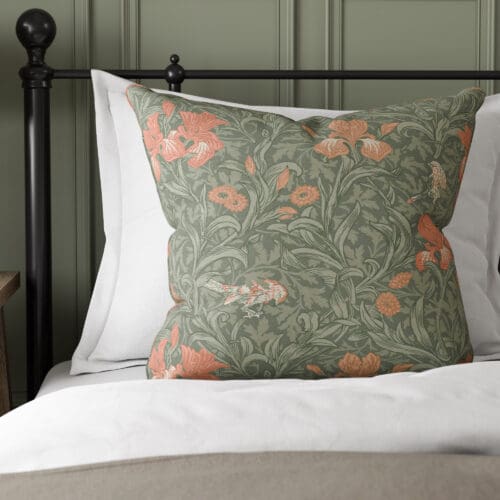 William Morris At Home Iris Sage Cushion