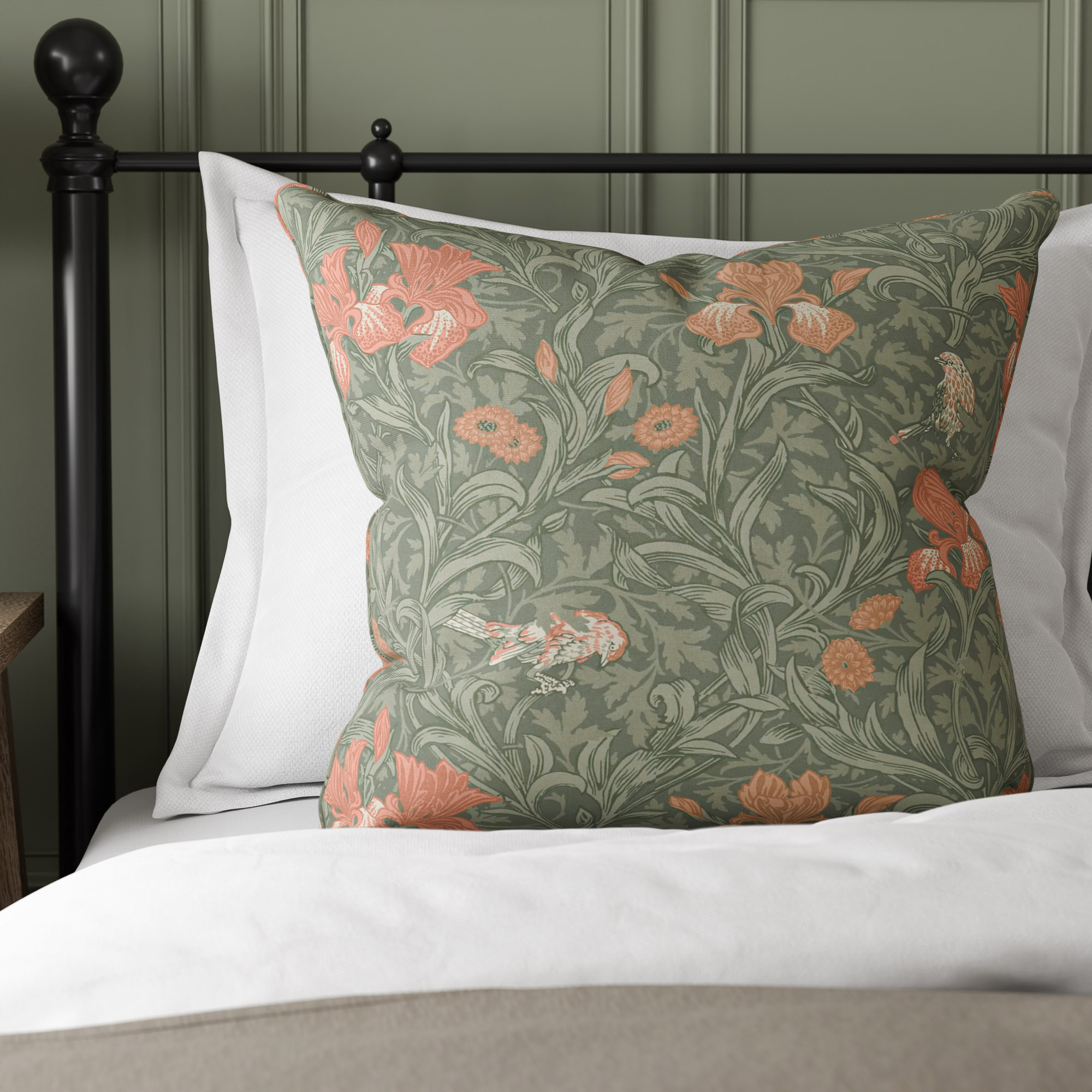 William Morris At Home Iris Sage Cushion