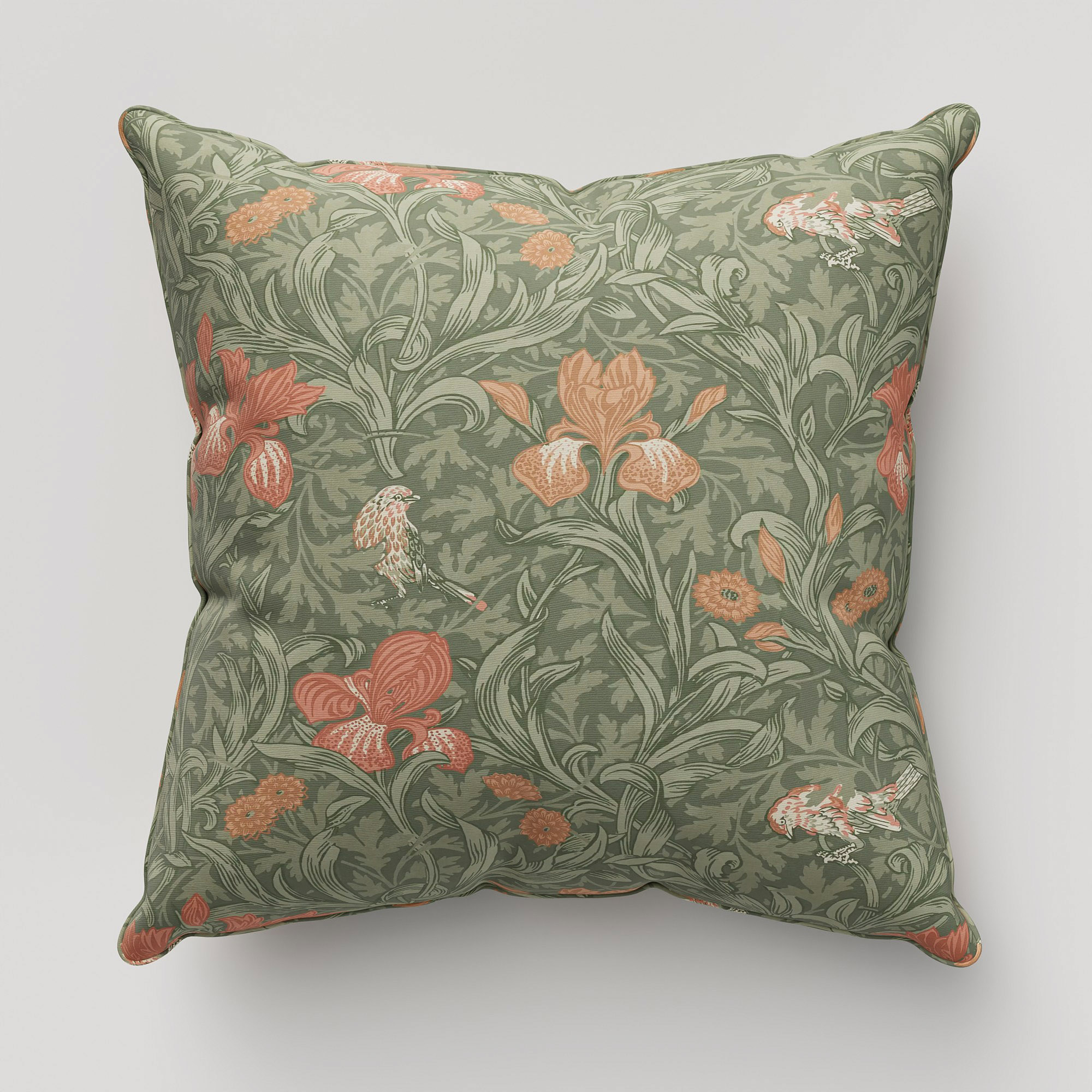 William Morris At Home Iris Sage Cushion - Image 2