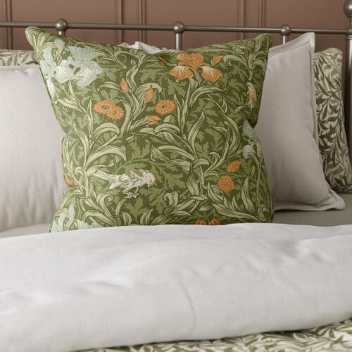 William Morris At Home Iris Moss Cushion