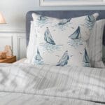 Laura Ashley A’hoy Sail Boats Blue Cushion