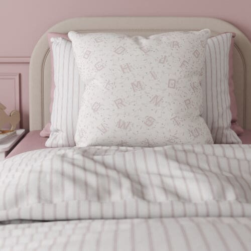 Laura Ashley A'hoy Alphabet Blush Cushion