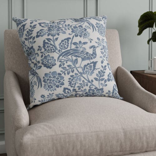 Laura Ashley Adain Palace Dark Seaspray Blue Cushion