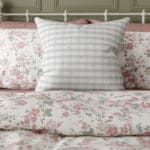 Laura Ashley Alphabet Gingham Blue Cushion