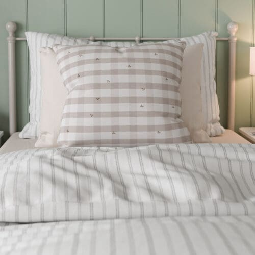Laura Ashley Alphabet Gingham Linen Cushion