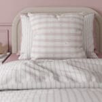Laura Ashley Alphabet Gingham Pink Cushion