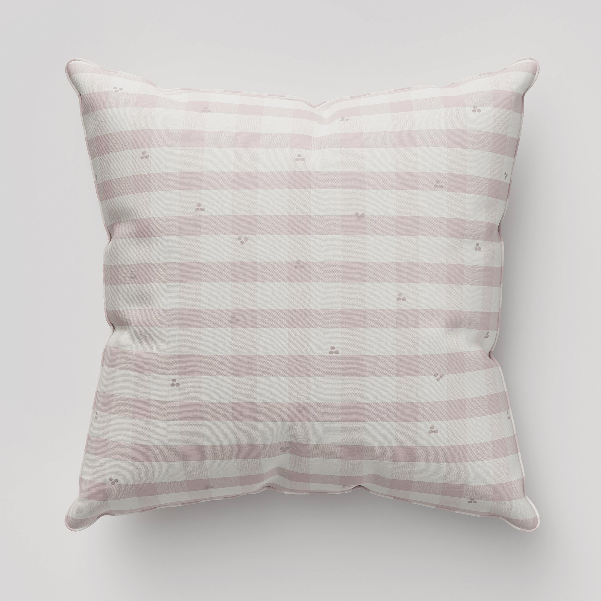 Laura Ashley Alphabet Gingham Pink Cushion - Image 2