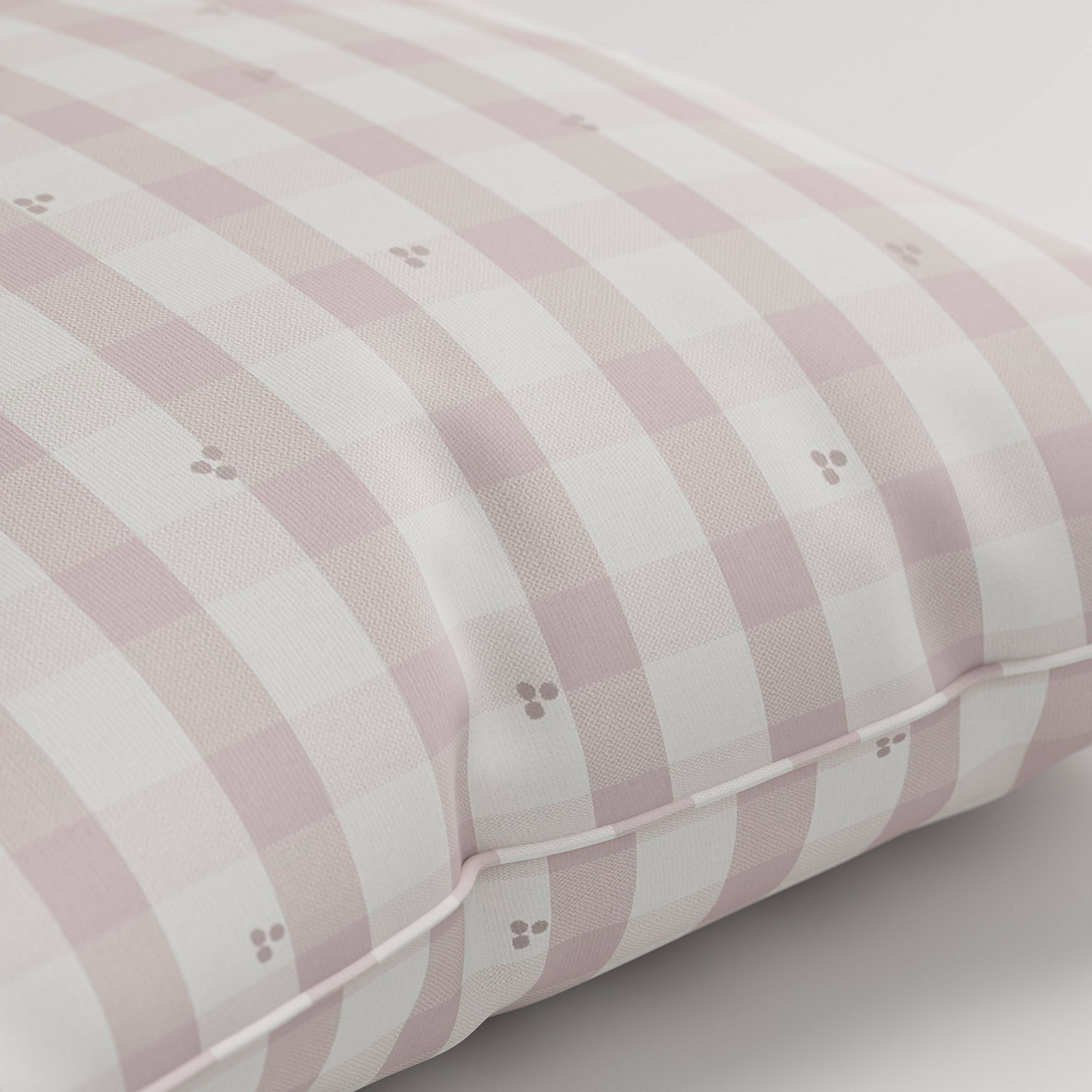 Laura Ashley Alphabet Gingham Pink Cushion - Image 3
