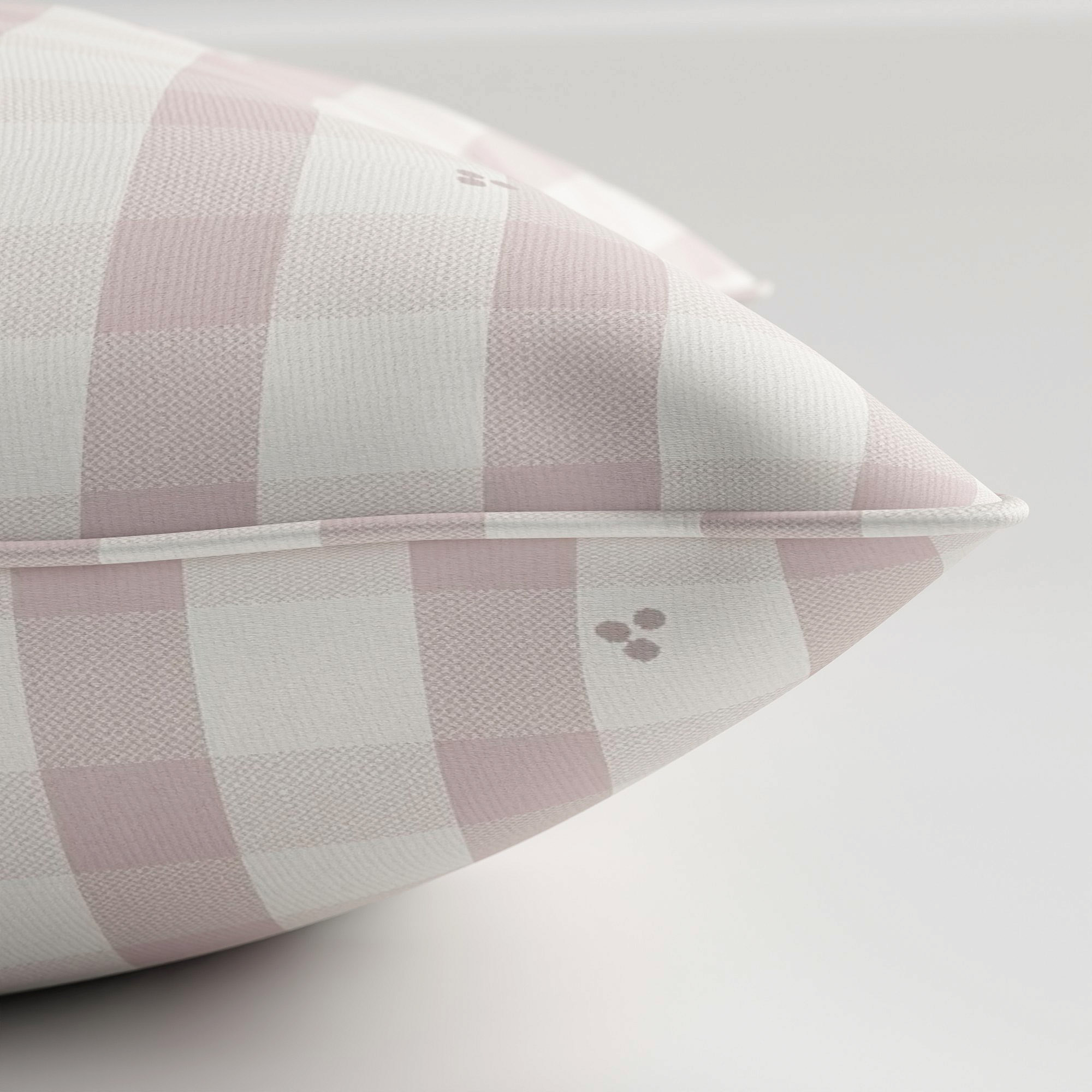 Laura Ashley Alphabet Gingham Pink Cushion - Image 4