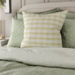 Laura Ashley Alphabet Gingham Yellow Cushion