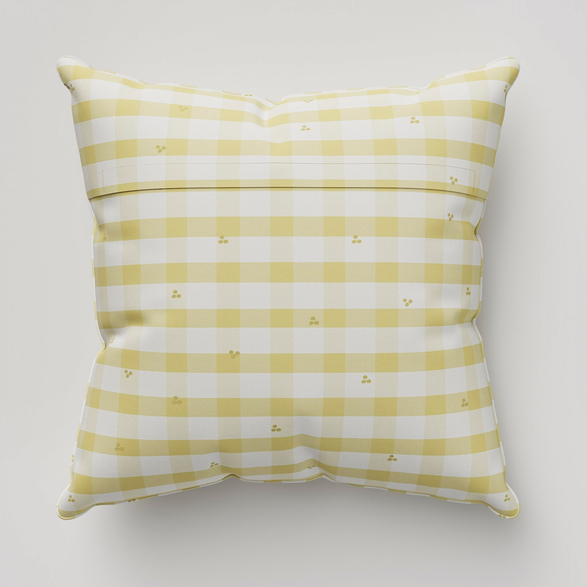 Laura Ashley Alphabet Gingham Yellow Cushion - Image 5