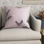 Laura Ashley Animalia Embroidered Blush Cushion