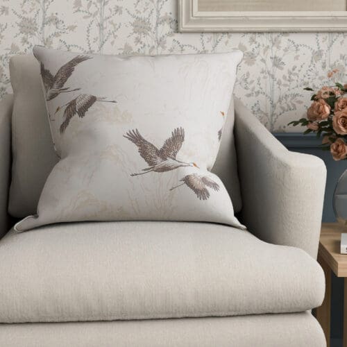 Laura Ashley Animalia Embroidered Pale Dove Grey Cushion