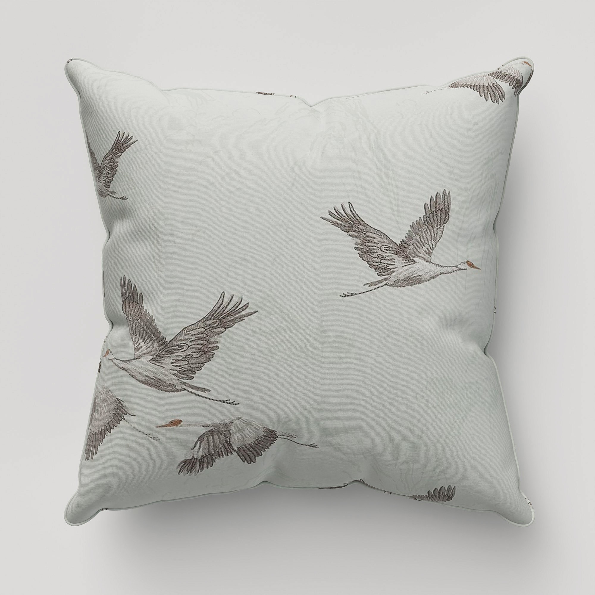 Laura Ashley Animalia Embroidered Pale Duck Egg Cushion - Image 2